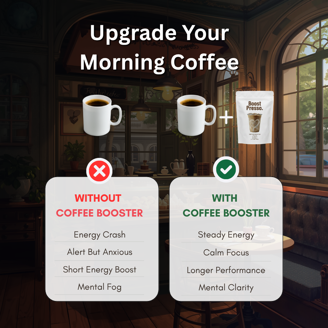 Coffee Booster Enriched With L-Theanine For Calm Focus & Crash-Free Energy